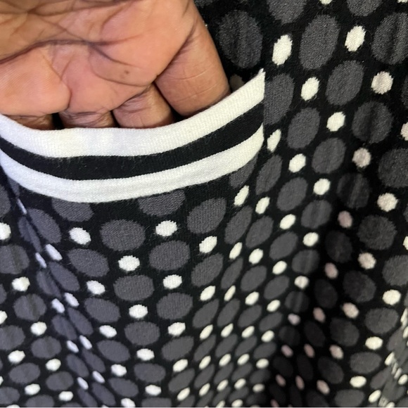 Boden Gray Black White Polka Dots Sweater Dress Size 10 - Picture 4 of 5